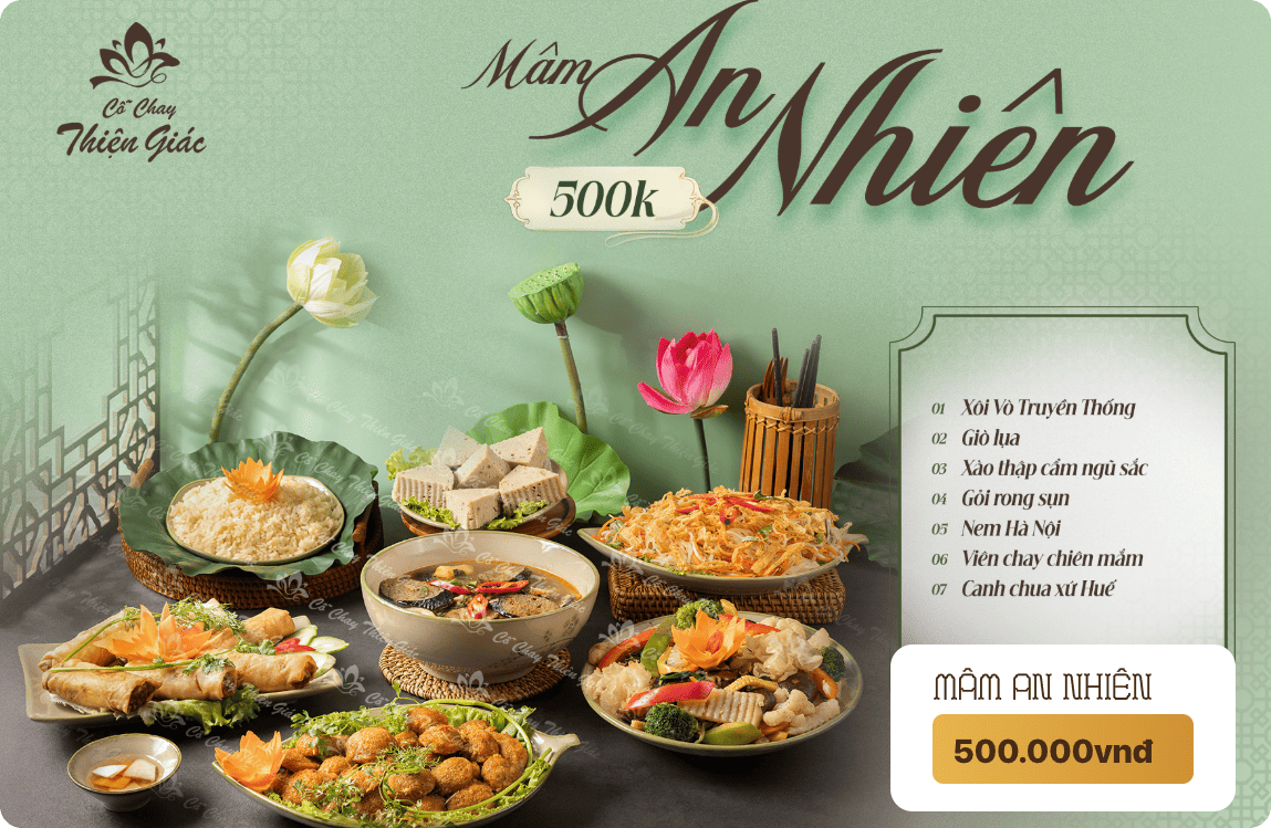Mâm cỗ chay Thiện Giác