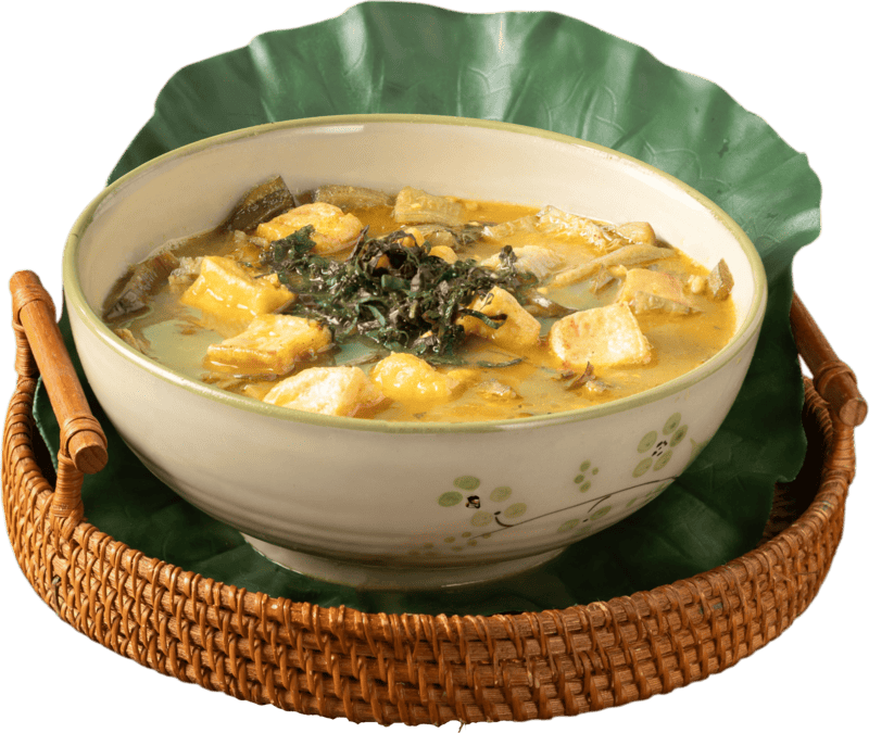 Canh chuối om đậu